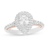 Thumbnail Image 1 of Previously Owned - 1-3/8 CT. T.W. Pear-Shaped Diamond Double Frame Vintage-Style Engagement Ring in 14K Two-Tone Gold