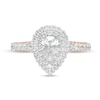 Thumbnail Image 4 of Previously Owned - 1-3/8 CT. T.W. Pear-Shaped Diamond Double Frame Vintage-Style Engagement Ring in 14K Two-Tone Gold