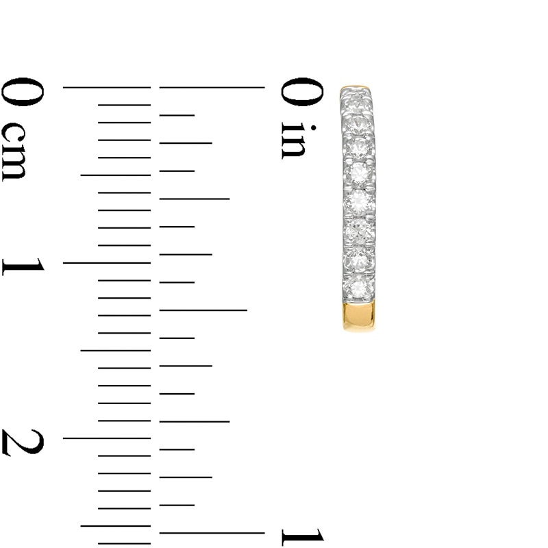 Main Image 3 of Previously Owned - Remixed Reimagined 1/4 CT. T.W. Diamond Hoop Earrings in 10K Gold