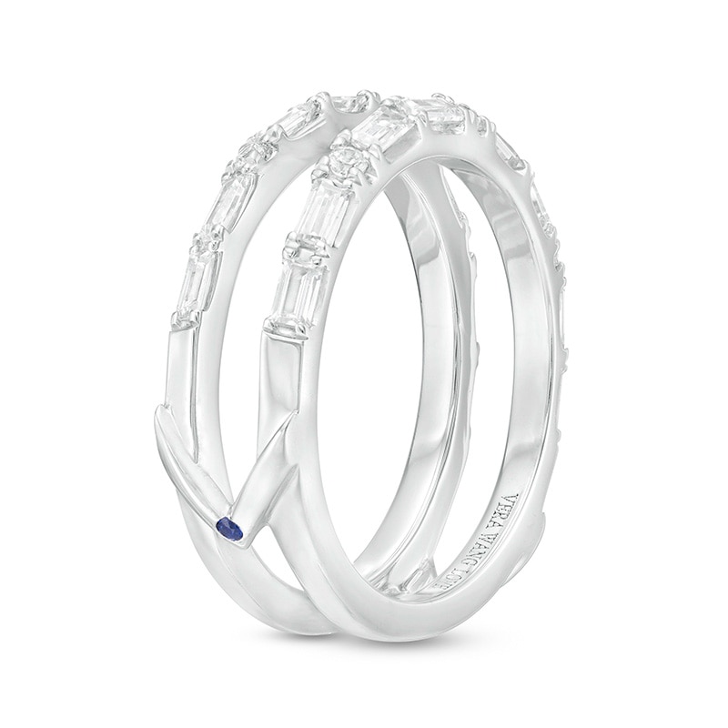 Main Image 2 of Previously Owned - Vera Wang Love Collection 1/2 CT. T.W. Diamond Solitaire Enhancer in 14K White Gold