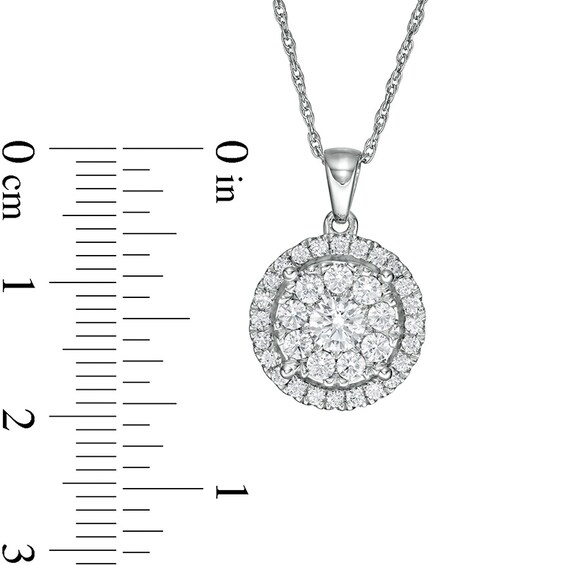 Previously Owned - 1 CT. T.w. Diamond Frame Pendant in 10K White Gold