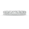 Thumbnail Image 4 of Previously Owned - 1/2 CT. T.W. Oval and Round Diamond Double Row Band in 14K White Gold
