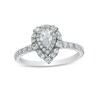 Thumbnail Image 1 of Previously Owned - 3/4 CT. T.W. Pear-Shaped Diamond Double Frame Engagement Ring in 14K White Gold