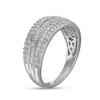 Thumbnail Image 3 of Previously Owned - 1/2 CT. T.W. Baguette and Round Diamond Multi-Row Anniversary Band in 10K White Gold
