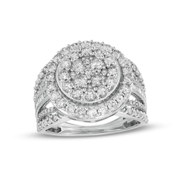 Previously Owned - 2 CT. T.W. Composite Diamond Split Shank Ring in 10K White Gold