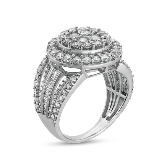 Previously Owned - 2 CT. T.w. Composite Diamond Split Shank Ring in 10K White Gold