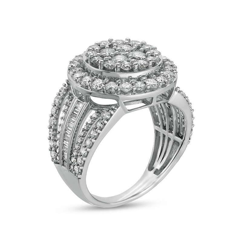 Main Image 3 of Previously Owned - 2 CT. T.W. Composite Diamond Split Shank Ring in 10K White Gold