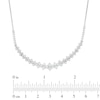Thumbnail Image 2 of Previously Owned - 1-1/2 CT. T.W. Diamond Scattered Curved Bar Necklace in 10K White Gold - 17"