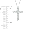 Thumbnail Image 2 of Previously Owned - 1/2 CT. T.W. Multi-Diamond Cross Pendant in 10K White Gold