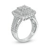 Thumbnail Image 3 of Previously Owned - 2 CT. T.W. Composite Cushion-Shaped Diamond Frame Vintage-Style Engagement Ring in 10K White Gold