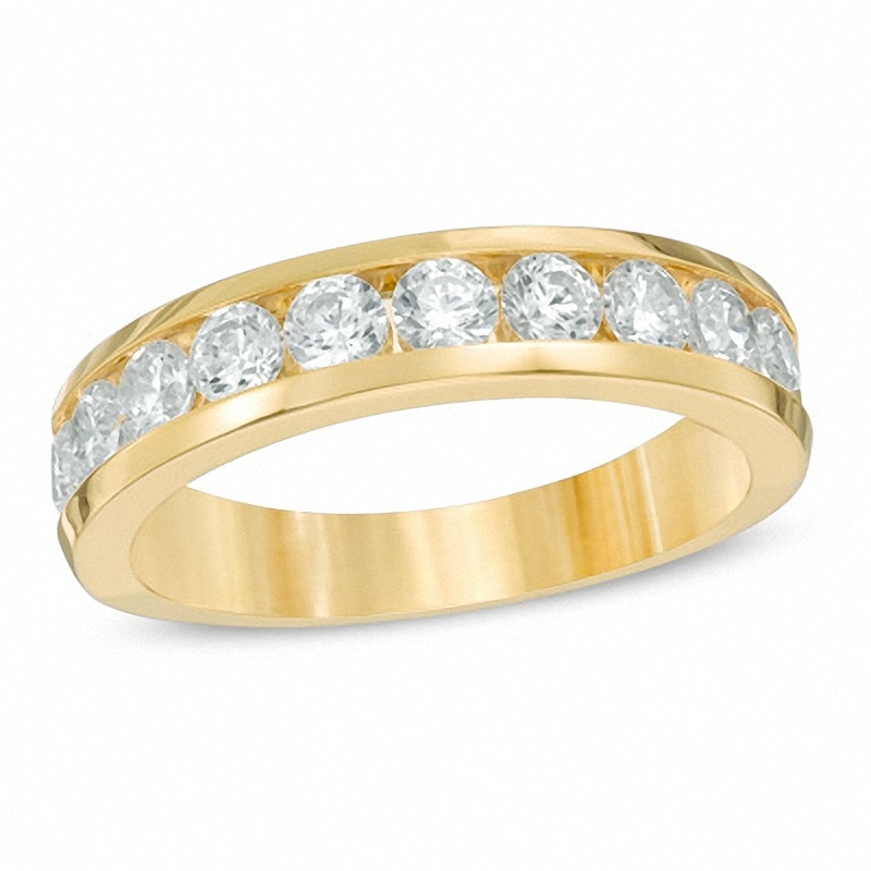 Main Image 1 of Previously Owned - 1 CT. T.W. Diamond Channel Band in 14K Gold