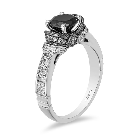 Previously Owned - Enchanted Disney Rapunzel 1 CT. T.w. Diamond Cushion Frame Collar Engagement Ring in 14K Rose Gold