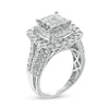 Thumbnail Image 3 of Previously Owned - 2 CT. T.W. Princess-Cut Composite Diamond Frame Vintage-Style Engagement Ring in 10K White Gold