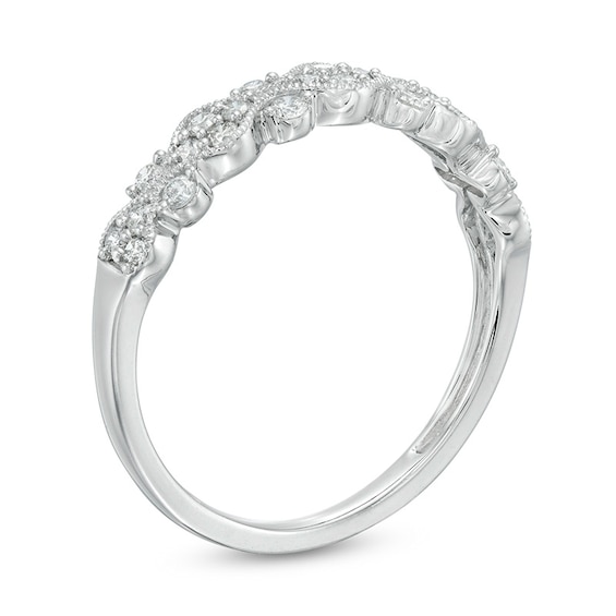 Previously Owned - 1/2 CT. T.w. Diamond Marquise Edge Ring in 10K White Gold