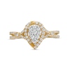 Thumbnail Image 4 of Previously Owned - 1/2 CT. T.W. Pear-Shaped Multi-Diamond Frame Engagement Ring in 10K Gold
