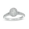 Thumbnail Image 1 of Previously Owned - Celebration Infinite™ 3/4 CT. T.W. Oval Diamond Frame Split Shank Engagement Ring in 14K White Gold