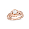 Thumbnail Image 1 of Previously Owned - Adrianna Papell 1-1/8 CT. T.W. Diamond Bypass Frame Leaf-Shank Engagement Ring in 14K Rose Gold (F/I1)