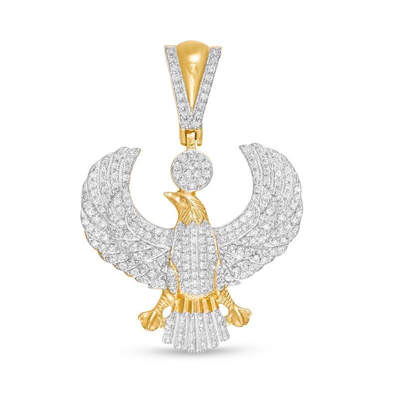Main Image 1 of Previously Owned - 1/2 CT. T.W. Diamond Eagle Necklace Charm in 10K Gold