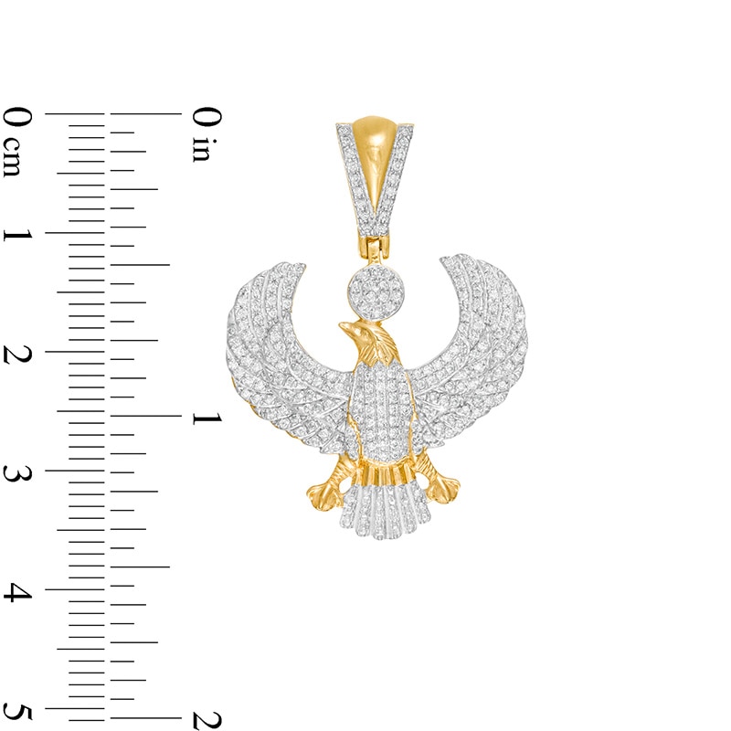 Main Image 2 of Previously Owned - 1/2 CT. T.W. Diamond Eagle Necklace Charm in 10K Gold