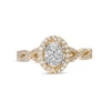 Thumbnail Image 4 of Previously Owned - 1/2 CT. T.W. Oval Multi-Diamond Frame Twist Shank Engagement Ring in 10K Gold