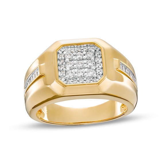 Previously Owned - 1/2 CT. T.w. Cushion-Shaped Multi-Diamond Ring in 10K Gold