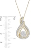 Thumbnail Image 2 of Previously Owned - 1 CT. T.W. Composite Diamond Flame Pendant in 10K Gold