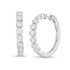 Thumbnail Image 1 of Previously Owned - 1/2 CT. T.W. Diamond Bubbles Hoop Earrings in 10K White Gold