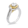 Thumbnail Image 2 of Previously Owned - Enchanted Disney Belle 1 CT. T.W. Diamond Rose Frame Engagement Ring in 14K Two-Tone Gold