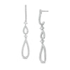 Thumbnail Image 1 of Previously Owned - 3/8 CT. T.W. Diamond Double Teardrop Earrings in 10K White Gold