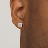 Thumbnail Image 2 of Previously Owned - Vera Wang Men 1 CT. T.W. Square-Cut Diamond Frame Stud Earrings in 10K White Gold