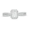 Thumbnail Image 4 of Previously Owned - 3/4 CT. T.W. Emerald-Cut Frame Split Shank Engagement Ring in 14K White Gold (I/I1)