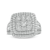 Thumbnail Image 1 of Previously Owned - 1 CT. T.W. Composite Diamond Cushion-Shaped Frame Ring in Sterling Silver