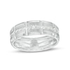 Thumbnail Image 1 of Previously Owned - 1/4 CT. T.W. Diamond Channel Brick Pattern Wedding Band in 10K White Gold - Size 10