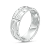 Thumbnail Image 2 of Previously Owned - 1/4 CT. T.W. Diamond Channel Brick Pattern Wedding Band in 10K White Gold - Size 10