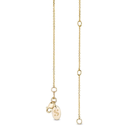 Previously Owned - Serena Williams Jewelry 1/3 CT. T.w. Diamond Vertical Drop "Loved" Pendant in 10K Gold