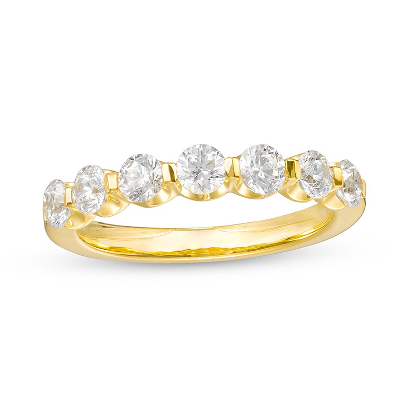 Main Image 1 of Previously Owned - 1 CT. T.W. Diamond Seven Stone Anniversary Band in 14K Gold