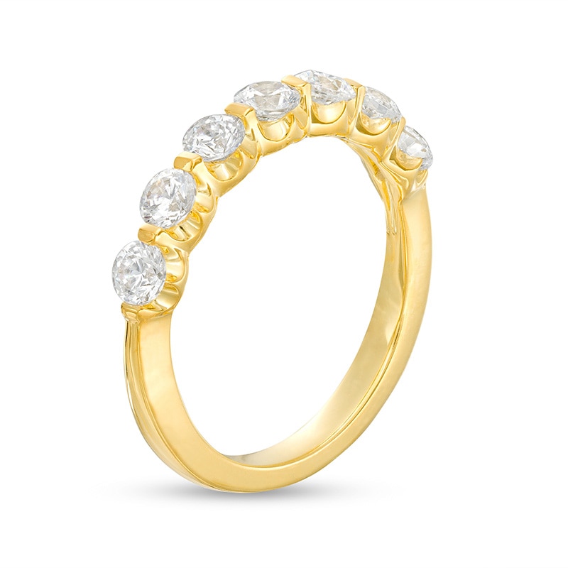 Main Image 3 of Previously Owned - 1 CT. T.W. Diamond Seven Stone Anniversary Band in 14K Gold