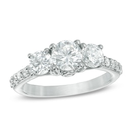Previously Owned - Celebration Lux® 2 CT. T.W. Diamond Three Stone Ring in 14K White Gold (I/SI2)