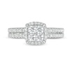 Thumbnail Image 4 of Previously Owned - 1 CT. T.W. Princess-Cut Quad Diamond Frame Vintage-Style Engagement Ring in 14K White Gold