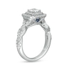 Thumbnail Image 3 of Previously Owned - Vera Wang Love Collection 1 CT. T.W. Princess-Cut Diamond Frame Engagement Ring in 14K White Gold
