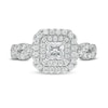 Thumbnail Image 4 of Previously Owned - Vera Wang Love Collection 1 CT. T.W. Princess-Cut Diamond Frame Engagement Ring in 14K White Gold