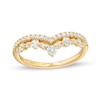 Thumbnail Image 1 of Previously Owned - 1/2 CT. T.W. Diamond Crown Contour Double Row Anniversary Band in 14K Gold