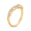Thumbnail Image 3 of Previously Owned - 1/2 CT. T.W. Diamond Crown Contour Double Row Anniversary Band in 14K Gold