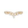Thumbnail Image 4 of Previously Owned - 1/2 CT. T.W. Diamond Crown Contour Double Row Anniversary Band in 14K Gold