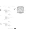 Thumbnail Image 2 of Previously Owned - 7/8 CT. T.W. Diamond Cushion Frame Stud Earrings in 14K White Gold