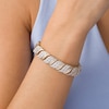 Thumbnail Image 2 of Previously Owned - 10 CT. T.W. Baguette and Round Diamond Wave Bracelet in 10K Gold