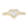 Thumbnail Image 4 of Previously Owned - 1/2 CT. T.W. Composite Diamond Heart Frame Ring in 10K Gold