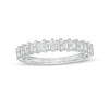Thumbnail Image 1 of Previously Owned - 1/3 CT. T.W. Baguette Diamond Alternating Anniversary Band in 14K White Gold