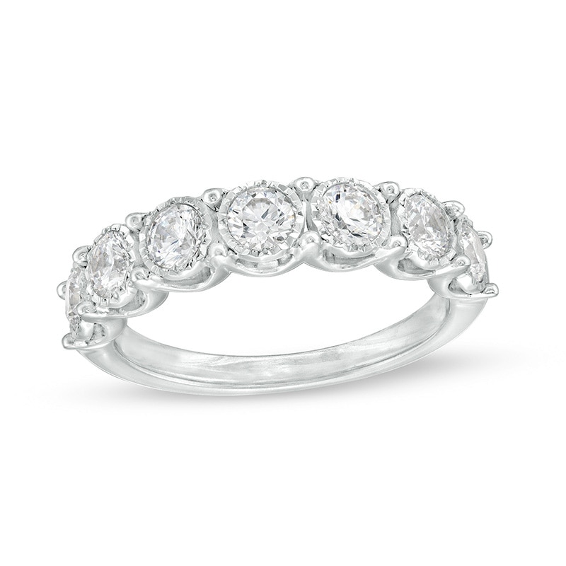 Main Image 1 of Previously Owned - 1 CT. T.W. Diamond Seven Stone Anniversary Band in 10K White Gold