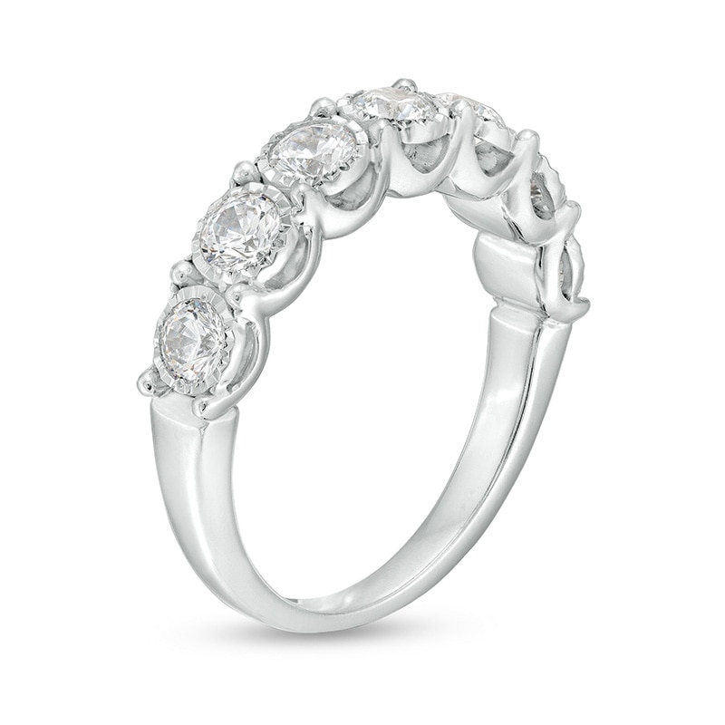 Main Image 3 of Previously Owned - 1 CT. T.W. Diamond Seven Stone Anniversary Band in 10K White Gold